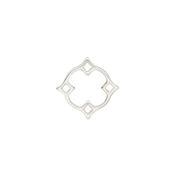 Component, Amoracast®, sterling silver, 13mm nimbus diamond. Sold individually. image number 0