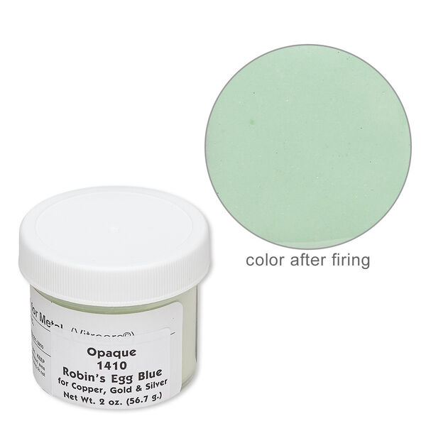 Enamel, Vitrearc©, pkg/2-ounce jar, opaque robin's egg blue, (1410). image number 0