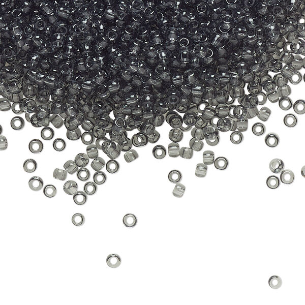 Seed bead, TOHO BEADS®, glass, pkg/50g, #11 round, transparent grey (TR-11-9B). image number 0