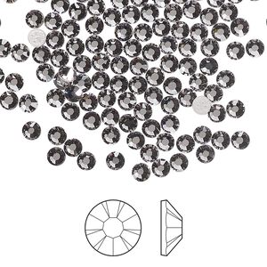 Flat back 1pkg144, lilac ash foil back Preciosa MAXIMA Czech crystal hotfix rhinestone, 3-3.2mm chaton rose round SS12