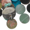 Multi-gemstone / glass 1pkg100, flat round bead mix 10-21mm image number 0