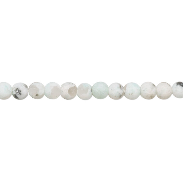 Bead, sesame jasper (natural), matte, 4mm round, B grade, Mohs hardness 6-1/2 to 7. Sold per 8-inch strand, approximately 50 beads. image number 0