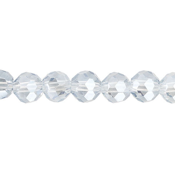 Bead 72pk translucent crystal silver night, Celestial Crystal® 8mm round image number 0