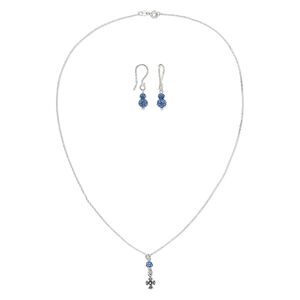 Necklace and earring set, One of a Kind Jewelry, 18 inch necklace. Only one available.