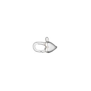 Clasp lobster claw 1pkg1 sterling silver, 11x5mm, 1-strand