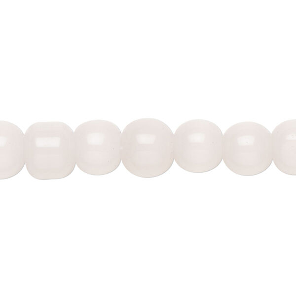 Bead, cat's eye glass, translucent light pink, 7-9mm round. Sold per 12-inch strand, approximately 40 beads. image number 0