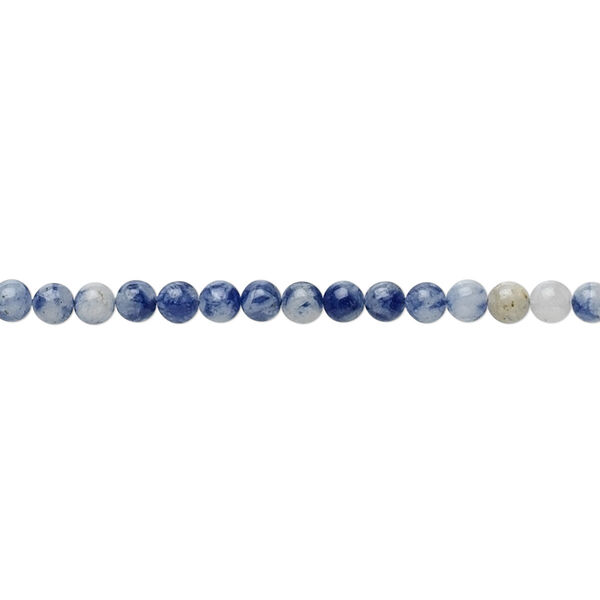 Bead, sodalite (natural), 3mm round, B grade, Mohs hardness 5 to 6. Sold per 15-1/2" to 16" strand. image number 0