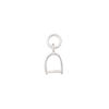 Bail, ice-pick, sterling silver, 9x7mm with 6mm grip length and 6mm closed jump ring. Sold individually. image number 1