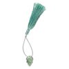 Green aventurine 1pkg1, hand-cut top-drilled carved leaf bead natural 18x12mm image number 1