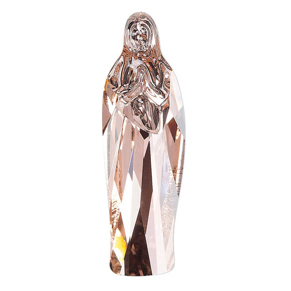 Fancy stone 1pk vintage rose foil back, Crystal Passions® 40x12.5mm Virgin Mary 4973 image number 0
