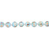 Bead, glass 1pkg8, multicolored, 14mm round with hand-painted flower. image number 1