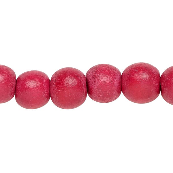 Bead 1pkg1, Taiwanese cheesewood, dark red, 10mm round bead 15.5-16 inch image number 0