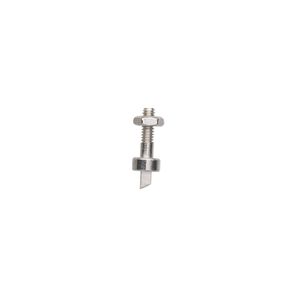 Replacement pin, EUROTOOL®, tempered steel, silver and grey, 1.5mm square punch. Sold per pkg of 5.