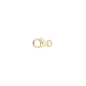 Clasp lobster claw 1pkg1 14Kt gold-filled, 8x5mm / 3.5mm jump ring, 1-strand