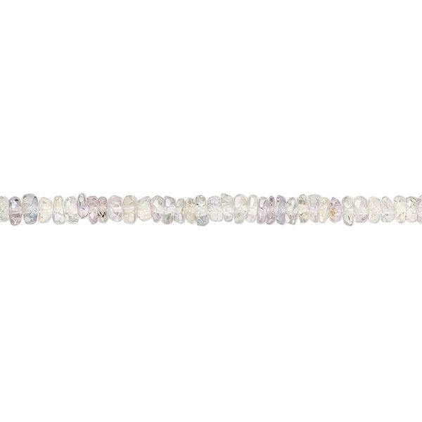 Green sapphire 1pkg1, hand-cut faceted rondelle bead 6 inch 2x1mm-3x2mm image number 0