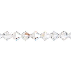 Bead 144pk crystal shimmer, Crystal Passions® 6mm bicone 5328