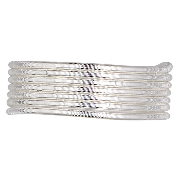 French wire, silver-plated copper, heavy, 1.3mm. Sold per approximately 27-30 inch strand. image number 0