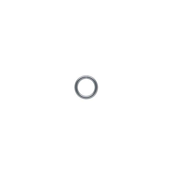 Jump ring, gunmetal-plated brass, 6mm round, 4.4mm inside diameter, 20 gauge. Sold per pkg of 500. image number 0