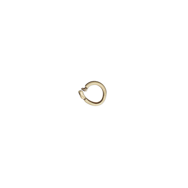 Loop Lock™, JBB Findings, antiqued brass, 6mm smooth round. Sold per pkg of 4. image number 0