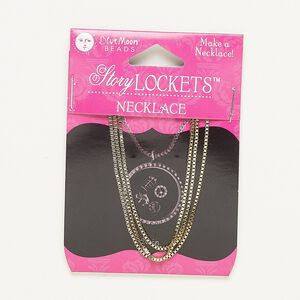 Chain, gold-finished steel, 1.5mm Venetian box, 20 inches with 4 inch extender chain and lobster claw clasp. Sold individually.