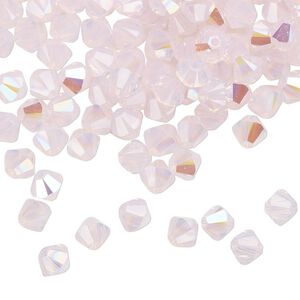 Bead 720pk rose water opal shimmer, Swarovski® 5mm XILION bicone 5328