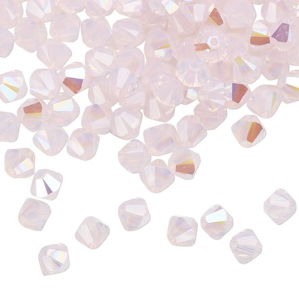 Bead 720pk rose water opal shimmer, Swarovski® 5mm XILION bicone 5328 image number 0