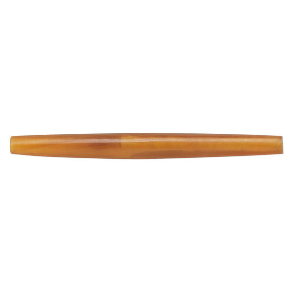 Bead, horn (dyed), golden, 89x6mm-89x8mm hand-cut hairpipe, Mohs hardness 2-1/2. Sold per pkg of 12. image number 0