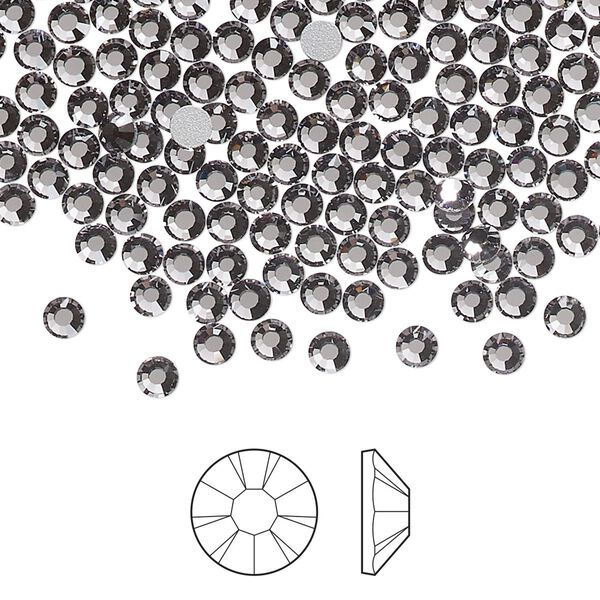 Flat back 1pkg1440, lilac ash foil back Preciosa Viva 12® Czech crystal rhinestone 3-3.2mm chaton rose round SS12 image number 0