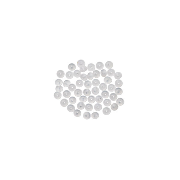 Mini Bead Huggers™, silicone, clear, 2x0.5mm rondelle. Sold per pkg of 50. image number 0
