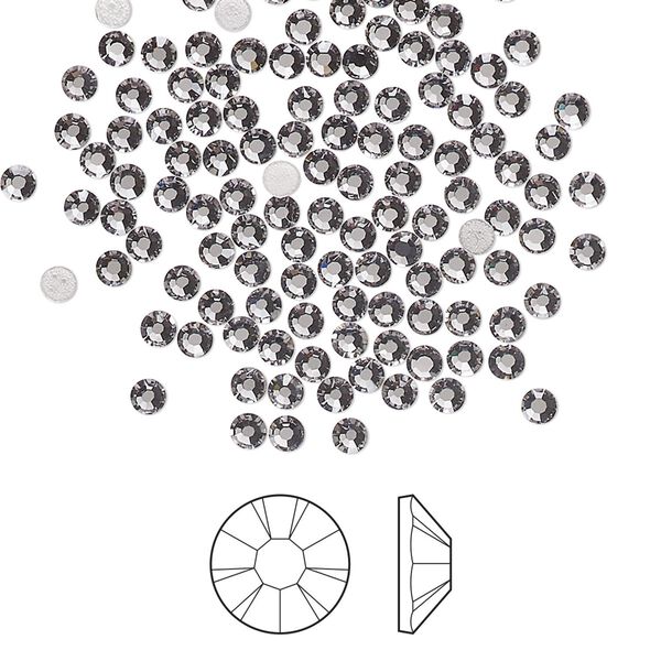 Flat back 1pkg144, lilac ash foil back Preciosa MAXIMA Czech crystal hotfix rhinestone, 2.3-2.5mm chaton rose round SS8 image number 0