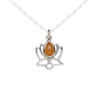 Carnelian / sterling silver 1pkg1, open lotus drop antiqued 12x12mm image number 0