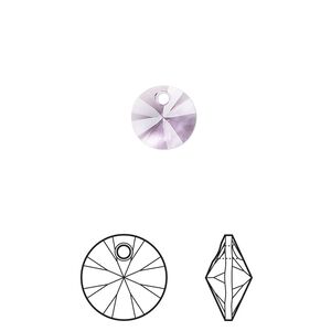 Drop 144pk violet, Swarovski® 8mm pendant mini disk 6428