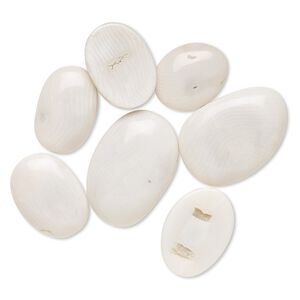 Cabochon, bamboo coral (bleached), white, 18x12mm-27x20mm non-calibrated freeform, Mohs hardness 3-1/2 to 4. Sold per 25-gram pkg, approximately 15-25 cabochons.