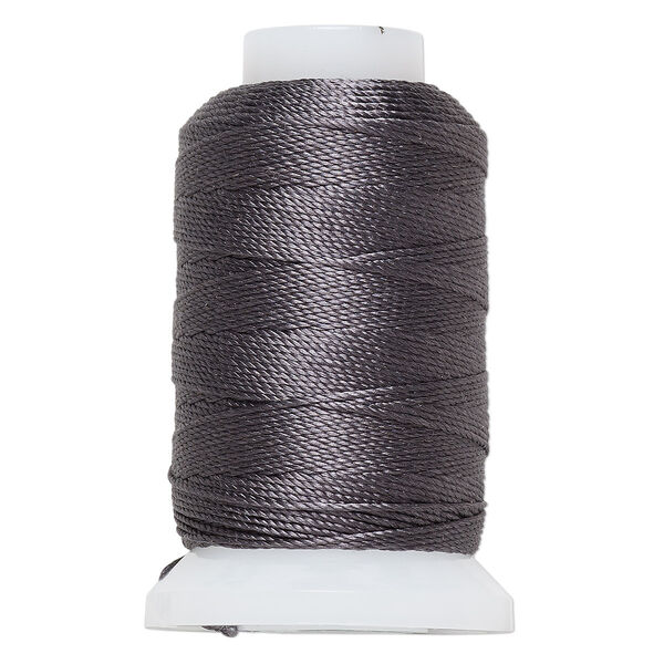 Thread, Purely Silk™, dark grey, size FFF. Sold per 92-yard spool. image number 0