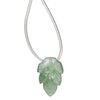 Green aventurine 1pkg1, hand-cut top-drilled carved leaf bead natural B grade, 18x12mm image number 0