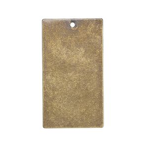 Focal, brass, 32x18mm double-sided blank flat rectangle, 26 gauge. Sold per pkg of 4.