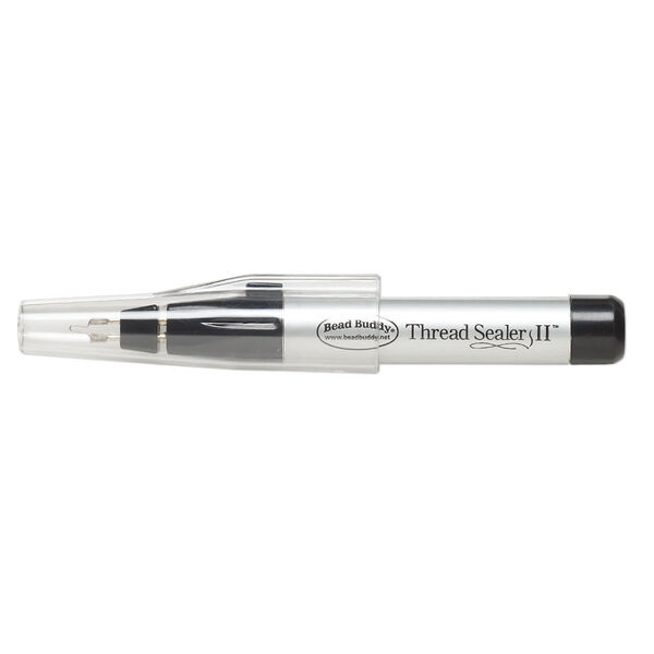 Thread burner, The Bead Buddy® Perfect Thread Sealer II™, acrylic / aluminum / steel, silver and black, 5-1/2 inches. Sold individually. image number 0