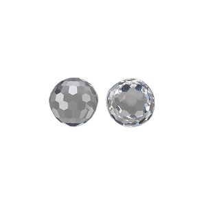 Fancy stone 2pk crystal, vintage Preciosa Czech crystal rhinestone 10mm flat back ball