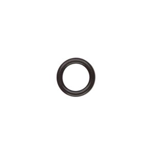 Component, Oh! Ring™, silicone, black, 12mm round with 8mm hole. Sold per pkg of 200.