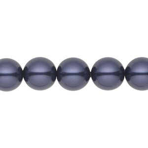 Pearl 25pk dark purple, Crystal Passions® 10mm round 5811
