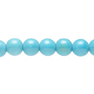 Magnesite 1pkg1, round bead 15 inch 7-8mm