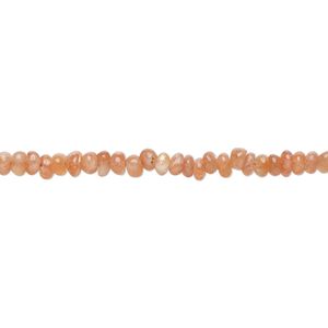 Sunstone 1pkg1, hand-cut rondelle bead natural 13 inch 3x1mm-3x2mm