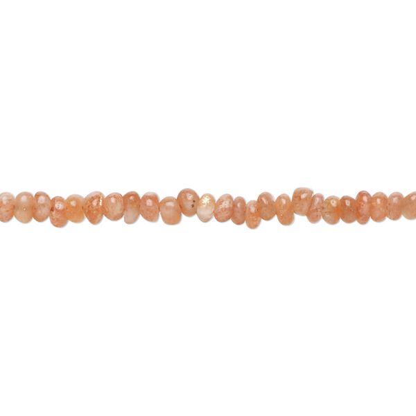 Sunstone 1pkg1, hand-cut rondelle bead natural 13 inch 3x1mm-3x2mm image number 0