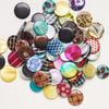 Mother-of-pearl shell 1pkg6oz, puffed flat round bead mix mixed colors 17-20mm image number 1