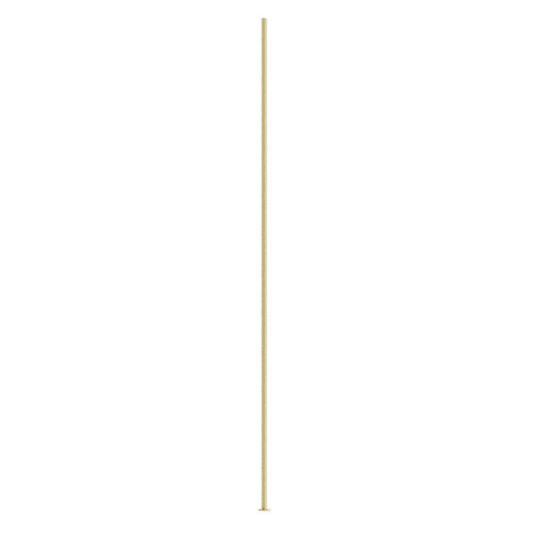 Head pin, antique gold-plated brass, 2 inch, 24 gauge. Sold per pkg of 100. image number 0