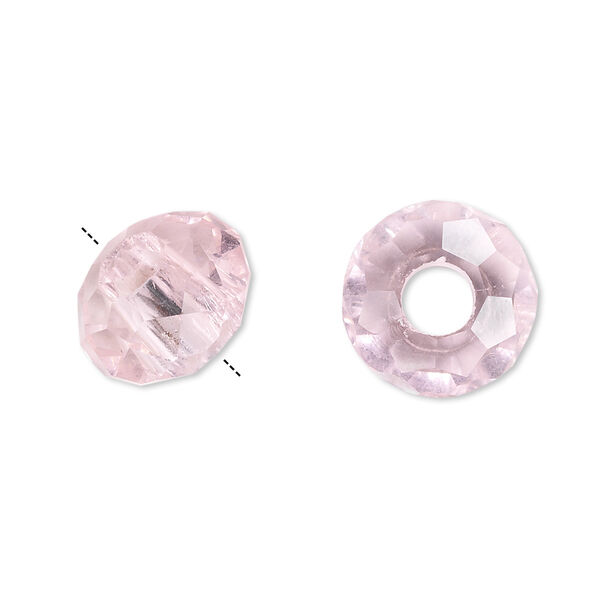 Bead 12pk 32 facets pink, Celestial Crystal® Dione® 14x8mm rondelle image number 0