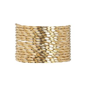 Wire, 12Kt gold-filled, dead-soft, twisted square, 18 gauge. Sold per pkg of 5 feet.