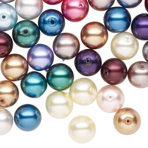 Pearl mix 104pk mixed colors, Celestial Crystal® 8mm round