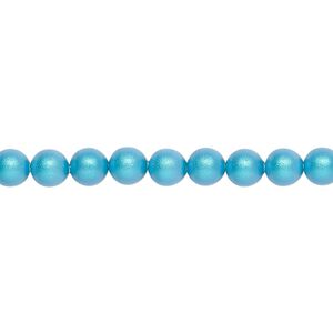 Pearl 500pk iridescent dark turquoise, Swarovski® 5mm round 5810