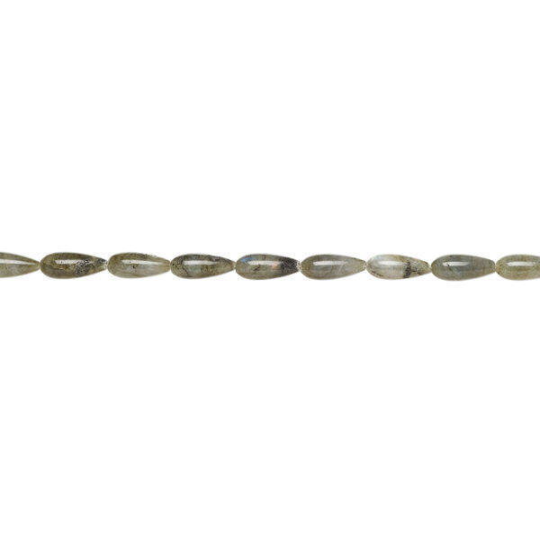 Labradorite 1pkg1, teardrop bead natural, 14 inch 22x9mm-23x9mm image number 1